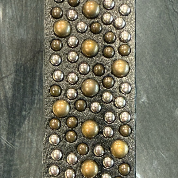 Nine West Black Belt with Gold Accents - Picture 2 of 6